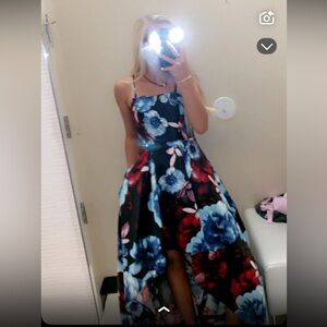 Floral High-Low Dress